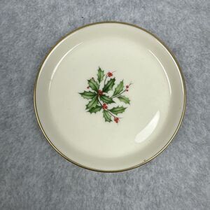 Lenox Holiday Dimension Coaster Replacement Christmas Holly Berry Porcelain USA